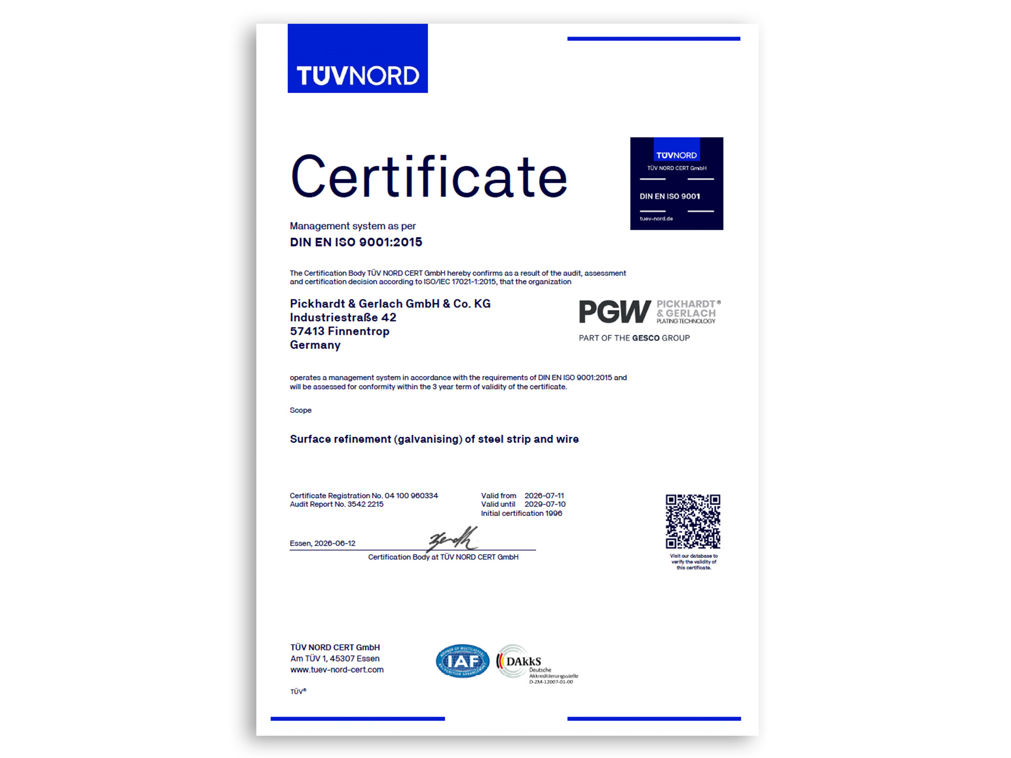 Umweltmanagementnorm DIN EN ISO 9001